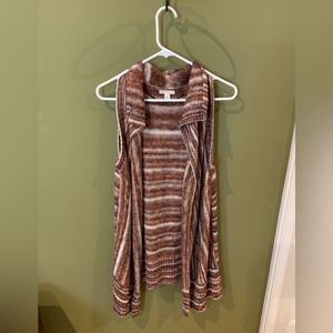 Cardigan sweater vest-multi colored